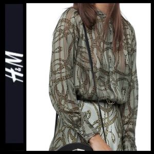 H&M x Richard Allan 60’s Mod Print Tunic Blouse